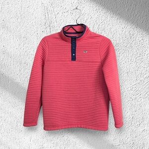 Vineyard Vines Youth Girl Teen Pink Quilted Pullover Sweatshirt Jacket Comfy 16